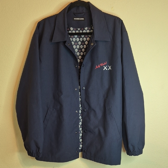 Uniqlo Men's Navy Jacket with Embroidered Accents - Picture 1 of 7